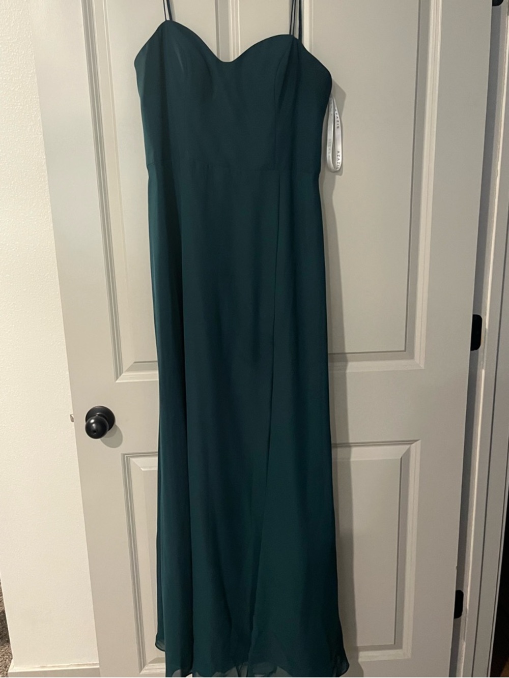 Azazie Teal Strapless Maxi Dress with Sweetheart Neckline